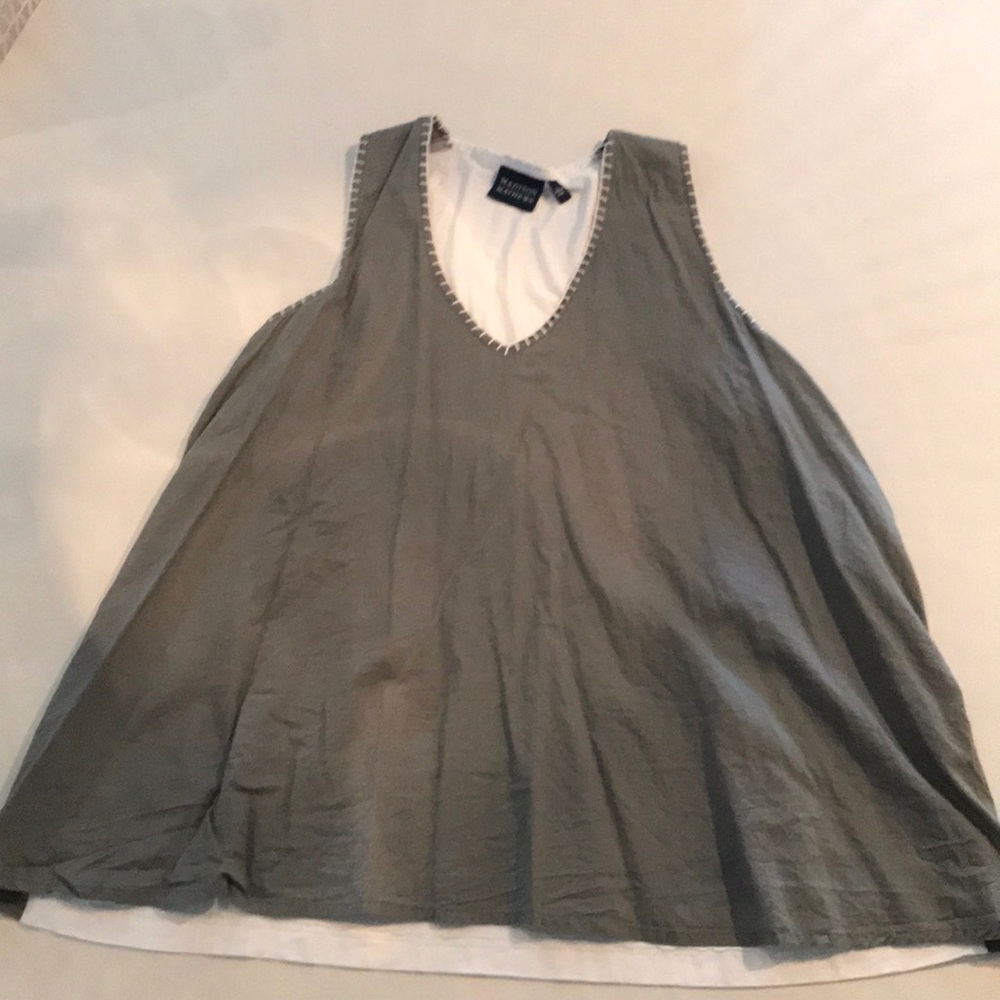 Grey linen tank